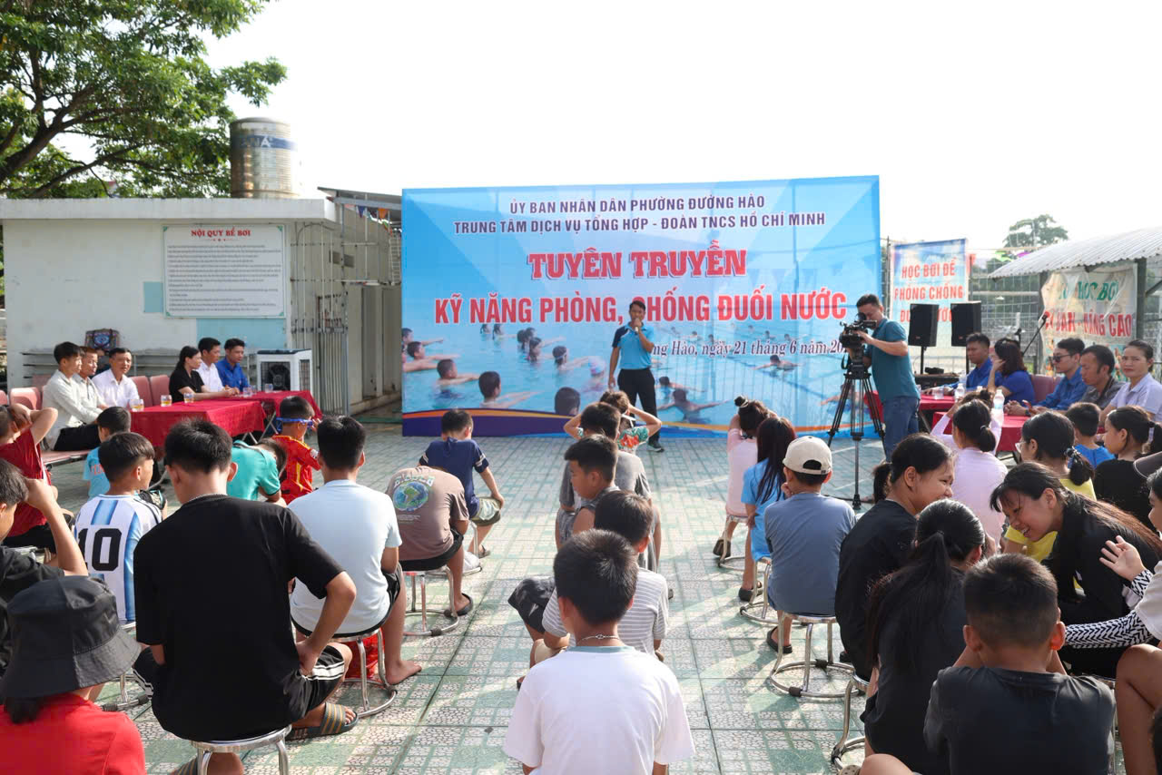 Phường Đường Hào tổ chức tuyên truyền kỹ năng phòng, chống đuối nước cho thanh, thiếu nhi