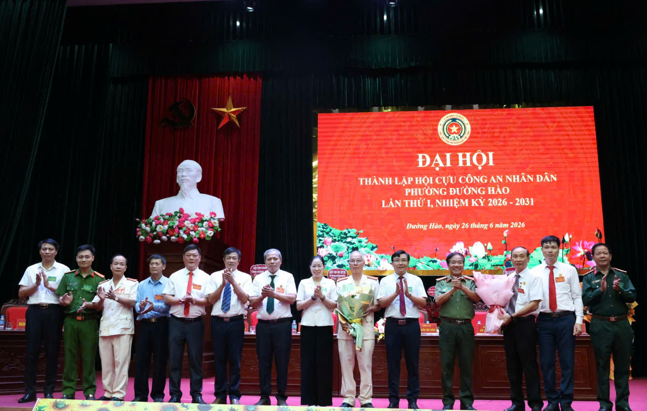 Đại hội thành lập Hội Cựu Công an nhân dân phường Đường Hào lần thứ I, Nhiệm kỳ 2026 – 2031 thành công tốt đẹp