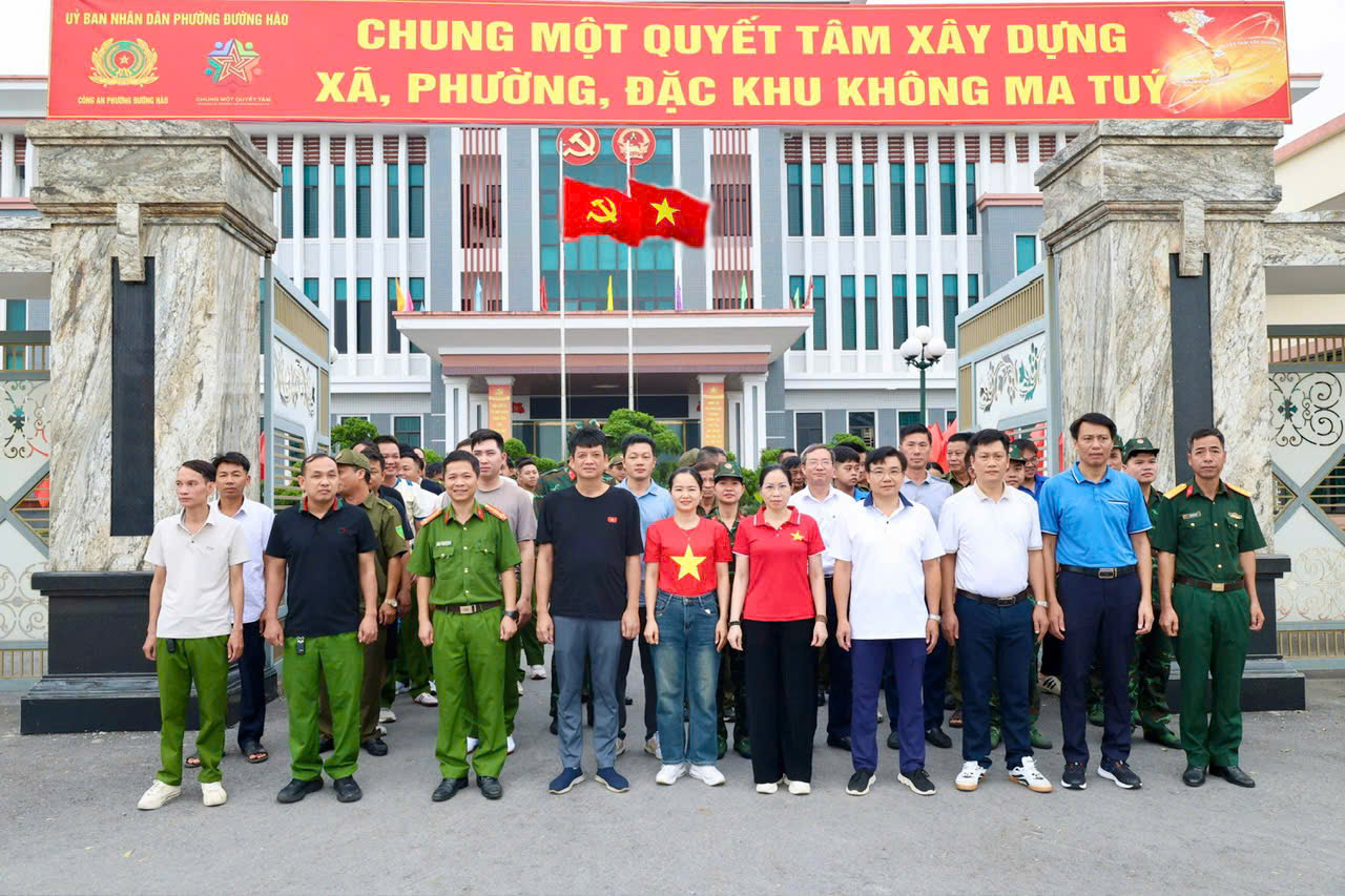 Phường Đường Hào hưởng ứng Lễ mít tinh trực tuyến và Ngày chạy bộ hưởng ứng Tháng hành động phòng, chống ma túy năm 2026