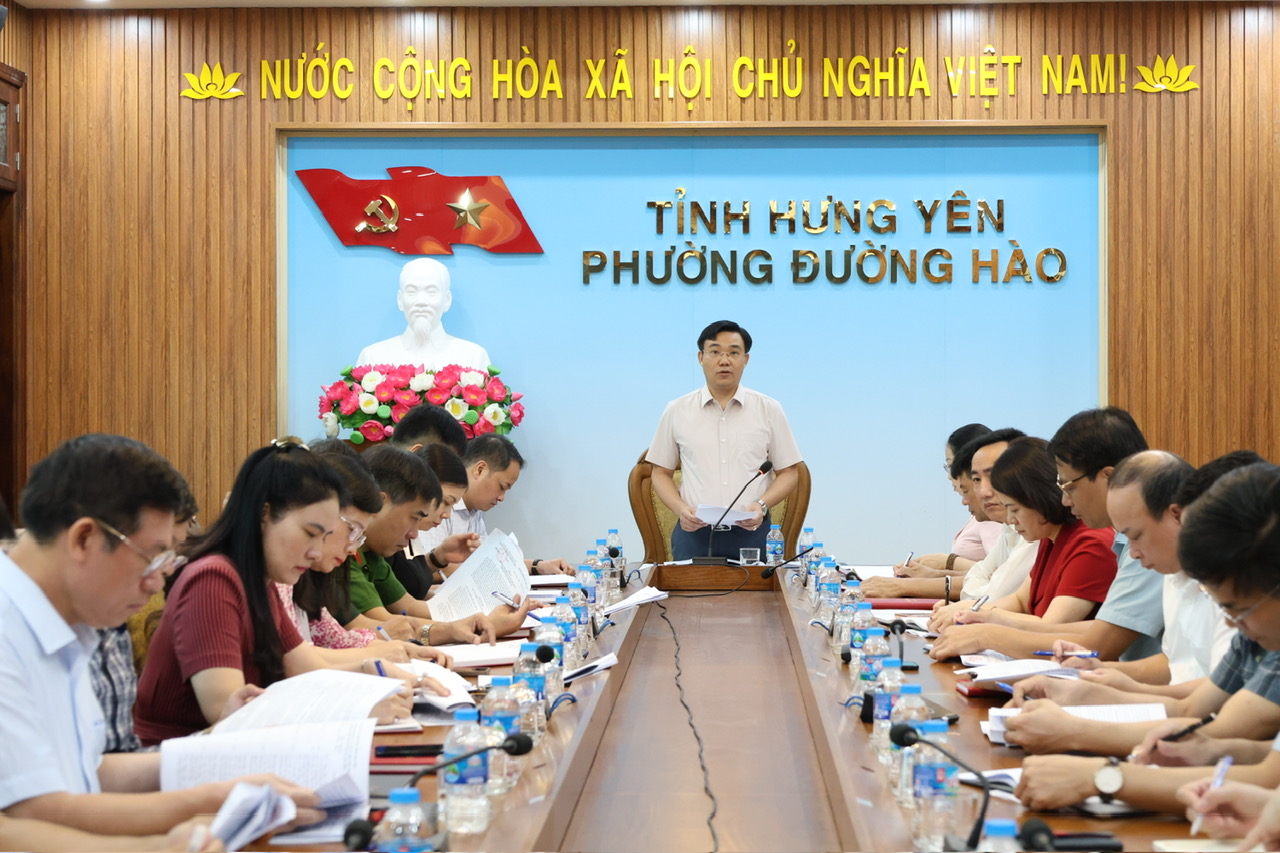 Đảng Ủy phường Đường Hào triển khai lấy ý kiến về đế án sắp xếp, sáp nhập và đặt tên mới các tổ dân phố trên địa bàn phường