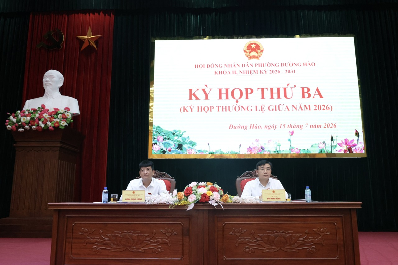 Kỳ họp thường lệ giữa năm 2026 (Kỳ họp thứ Ba) của Hội đồng nhân dân phường Đường Hào khóa II, nhiệm kỳ 2026 -2031
