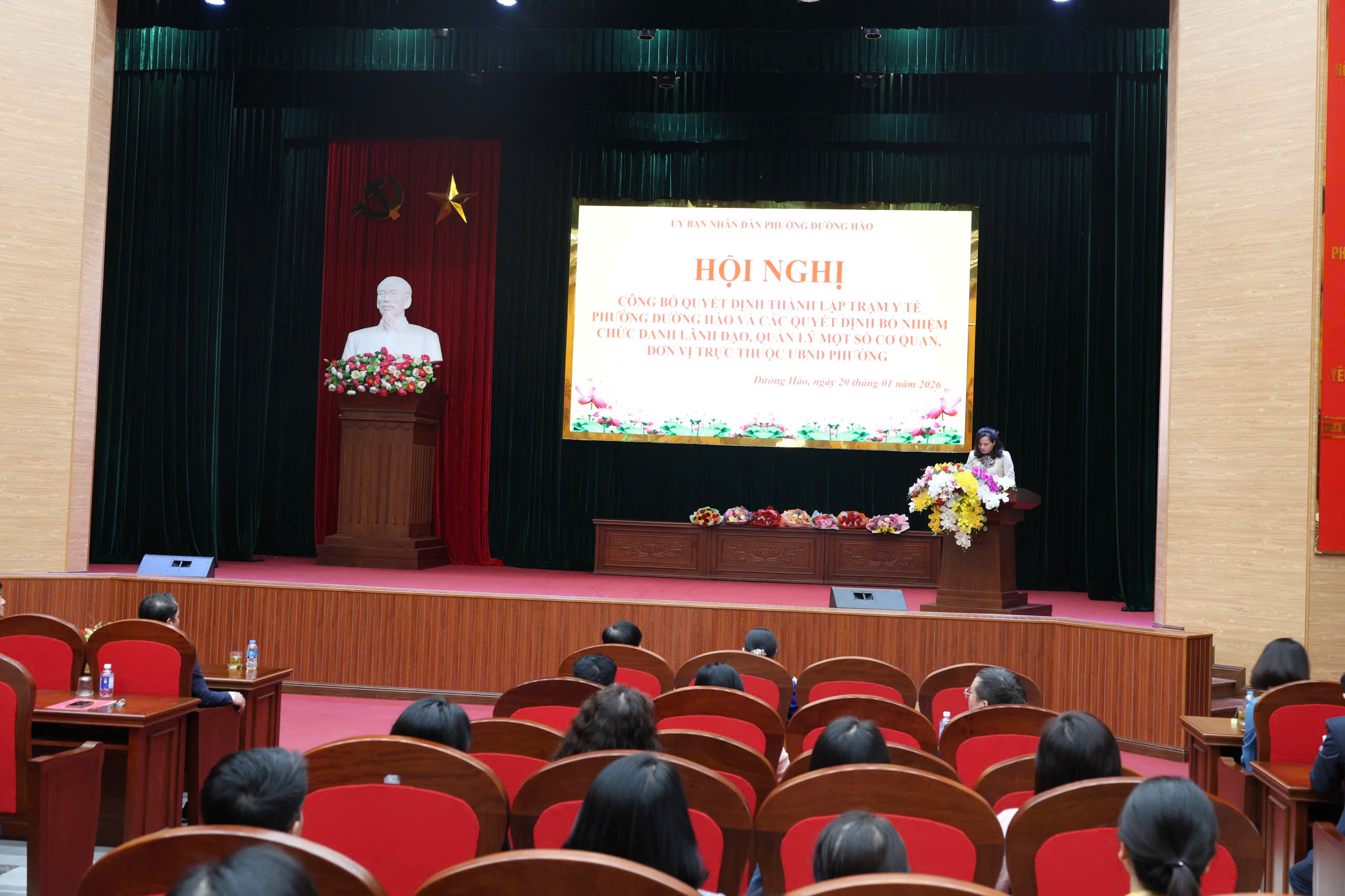 Hội nghị công bố quyết định định thành lập Trạm y tế phường và bổ nhiệm chức danh lãnh đạo quản lý một số cơ quan trực thuộc UBND phường Đường Hào