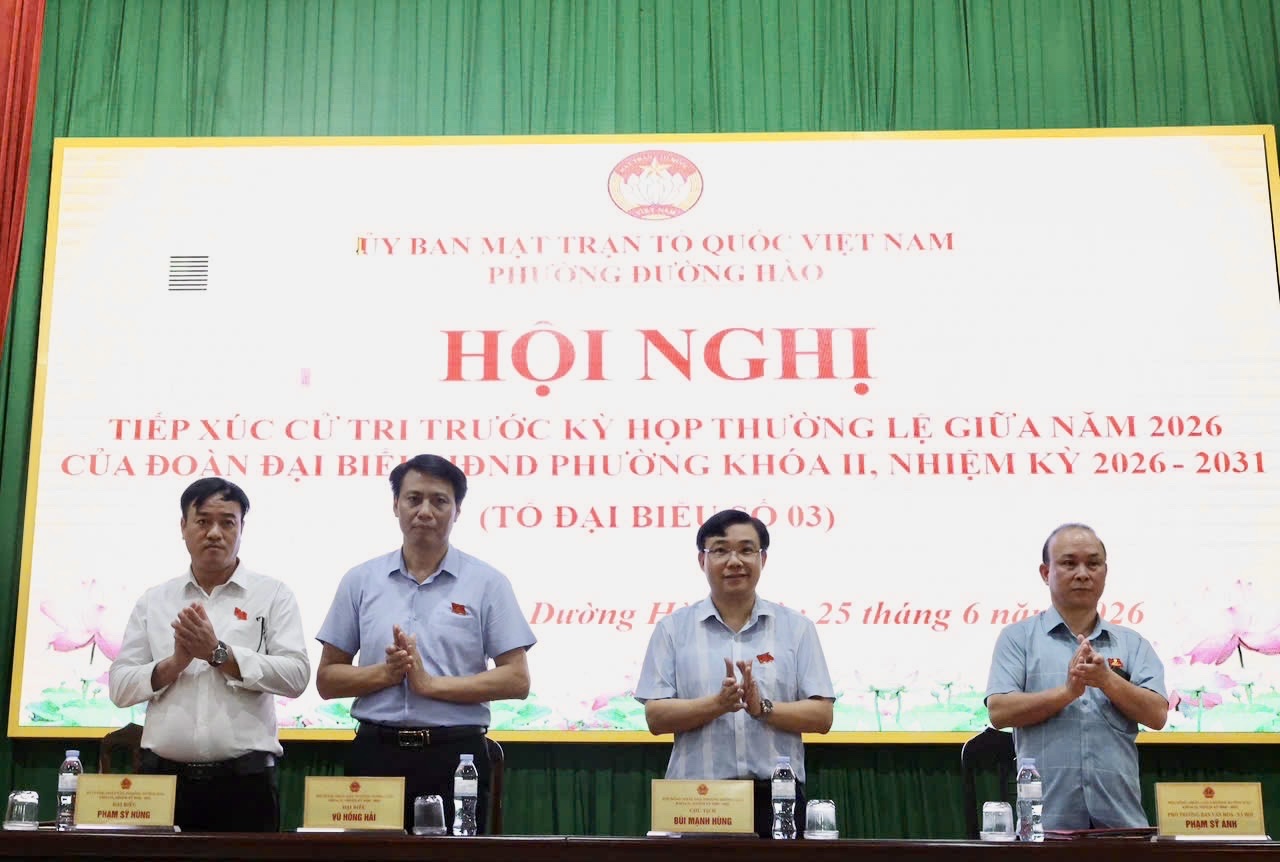 Tiếp xúc cử tri trước kỳ họp thường lệ giữa năm 2026 của đoàn đại biểu HĐND phường khóa II, nhiệm kỳ 2026-2031