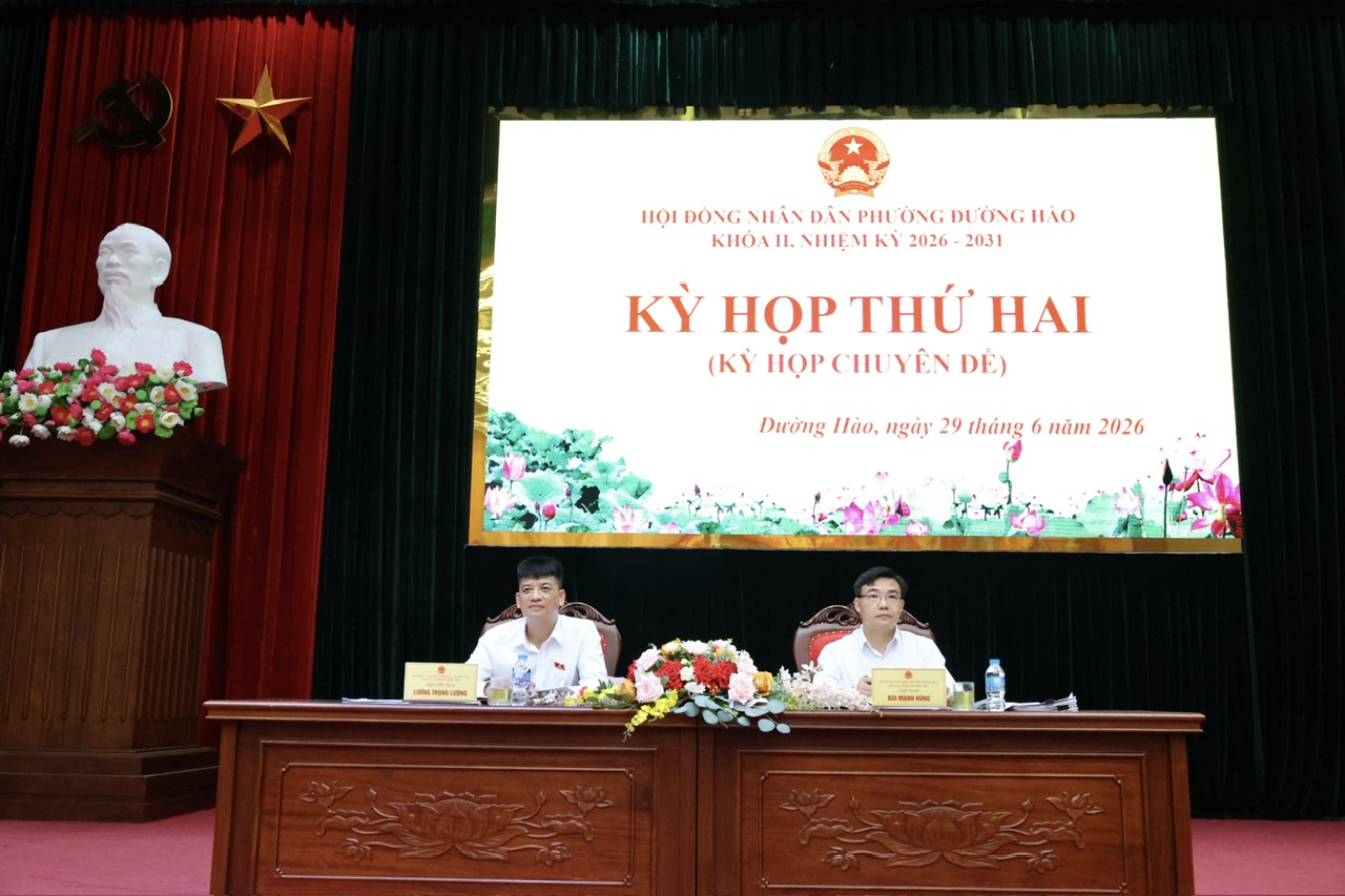 Phường Đường Hào tổ chức Kỳ họp thứ Hai (Kỳ họp chuyên đề) HĐND phường khóa II, Nhiệm kỳ 2026-2031