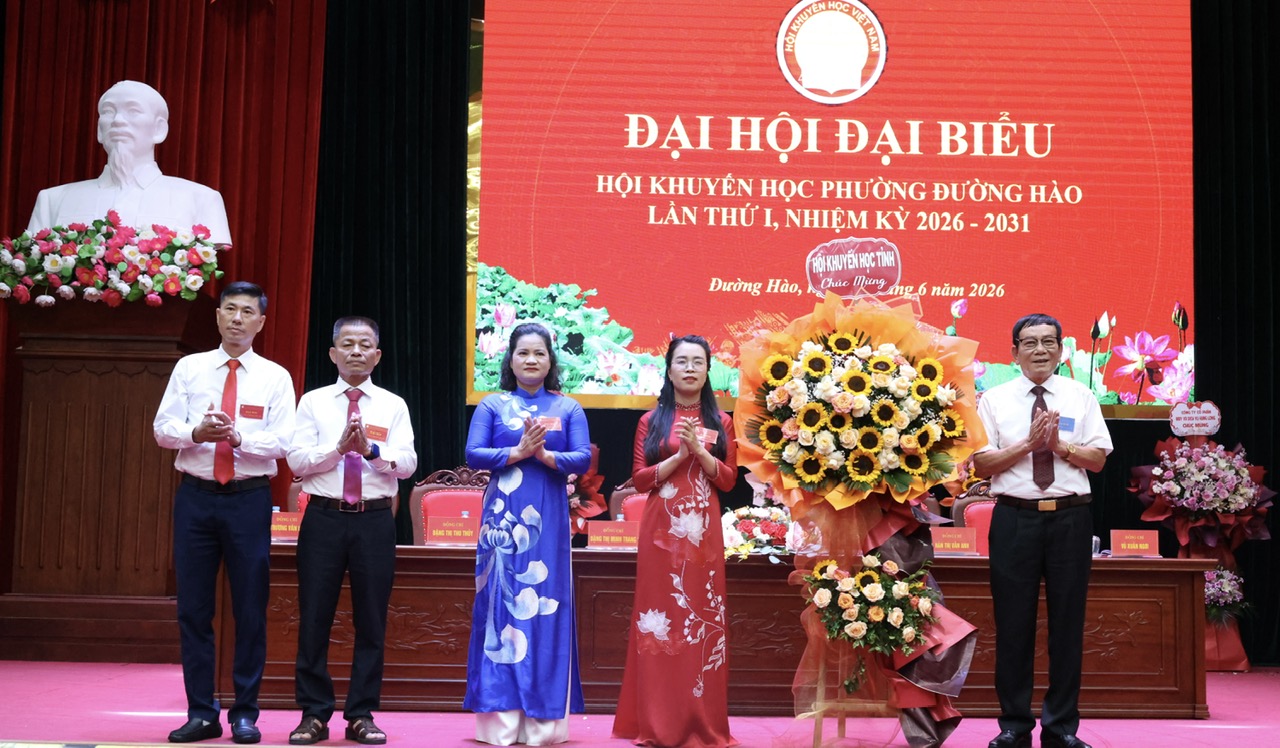 ĐẠI HỘI ĐẠI BIỂU HỘI KHUYẾN HỌC PHƯỜNG ĐƯỜNG HÀO LẦN THỨ I, NHIỆM KỲ 2026 - 2031 THÀNH CÔNG TỐT ĐẸP