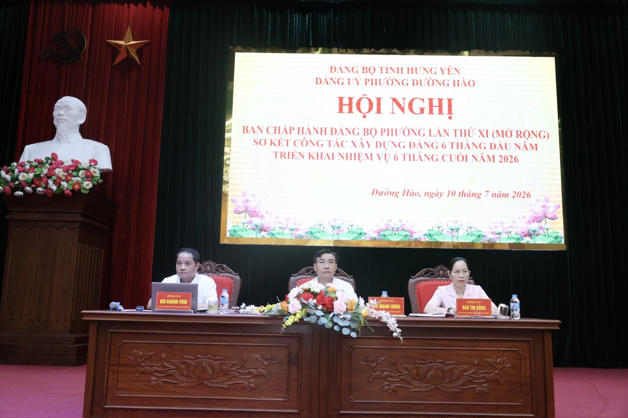 Đảng ủy phường Đường Hào tổ chức Hội nghị Ban chấp hành Đảng bộ phường lần thứ XI (Mở rộng)